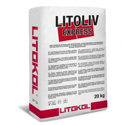 Самовирівнювальна цементна суміш Litokol LITOLIV EXPRESS 20 кг