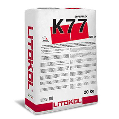 Клей на цементній основі Litokol SUPERFLEX K77 C2TES1 20 кг сірий