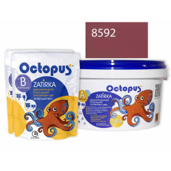 Двокомпонентна епоксидна фуга Octopus Zatirka колір фіолетово-коричневий 8592 2,5 кг