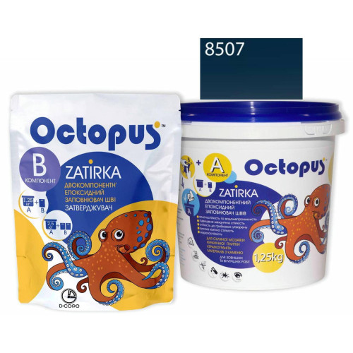 Двокомпонентна епоксидна фуга Octopus Zatirka колірбірюзовий океан 8507 2,5 кг