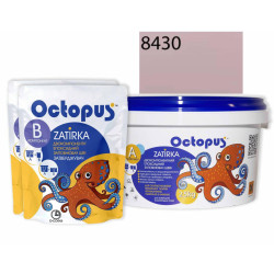 Двокомпонентна епоксидна фуга Octopus Zatirka колір сіро-рожевий  8430 2,5 кг