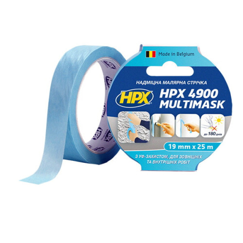 Надміцна малярська стрічка HPX 4900 MULTIMASK 19ммх25м з УФ-захистом