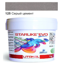 Епоксидна фуга Litokol Starlike EVO 125 сірий цемент (сіра) 1 кг