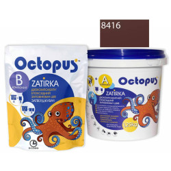 Двокомпонентна епоксидна фуга Octopus Zatirka колір коричнево-капучіно 8416 1,25 кг