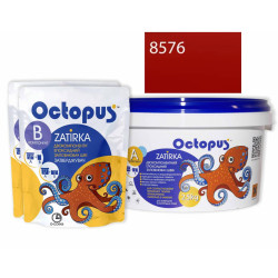 Двокомпонентна епоксидна фуга Octopus Zatirka колір червоний 8576 2,5 кг