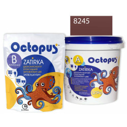 Двокомпонентна епоксидна фуга Octopus Zatirka колір коричнево-червоний 8245 1,25 кг