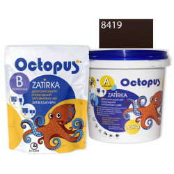 Двокомпонентна епоксидна фуга Octopus Zatirka колір коричнево-капучіно 8419 1,25 кг