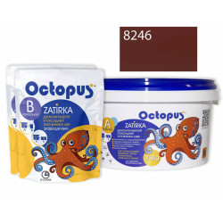 Двокомпонентна епоксидна фуга Octopus Zatirka колір коричнево-червоний 8246 2,5 кг