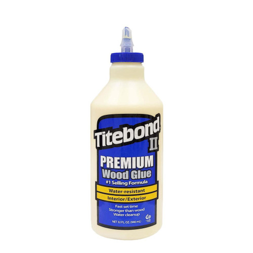 Столярний ПВА клей для дерева Titebond II Premium Wood Glue D3, медово-кремовий, 946 мл