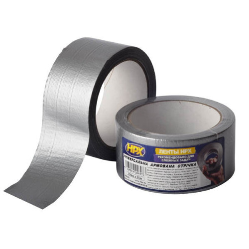 Армована клейка стрічка (сантехнічний скотч) HPX Duct Tape Universal 1900 48ммх25м срібляста