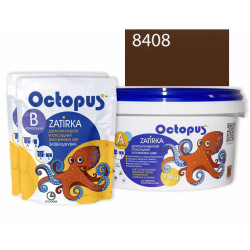 Двокомпонентна епоксидна фуга Octopus Zatirka колір коричнево-капучіно 8408 2,5 кг