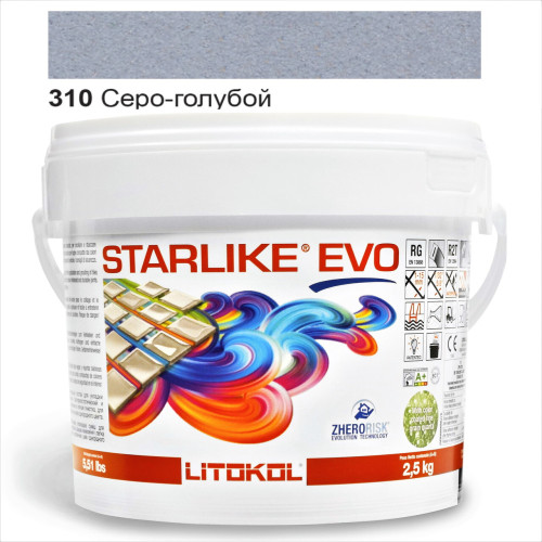 Епоксидна фуга Litokol Starlike EVO 310 сіро-блакитна 2,5 кг