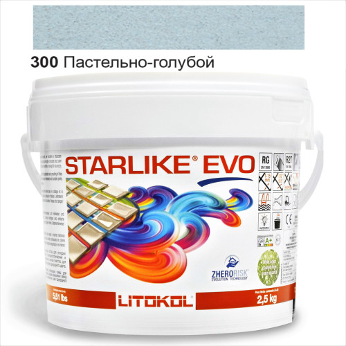 Епоксидна фуга Litokol Starlike EVO 300 пастельно-блакитна 2,5 кг