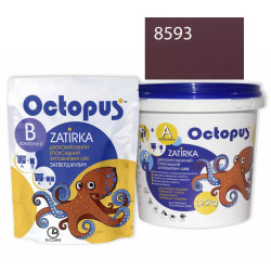 Двокомпонентна епоксидна фуга Octopus Zatirka колір фіолетово-коричневий 8593 1,25 кг