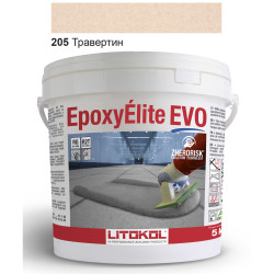 Епоксидна фуга Litokol Epoxyelite EVO c.205 двокомпонентна травертин (бежева) 5 кг