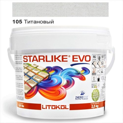 Епоксидна фуга Litokol Starlike EVO 105 титанова 2,5 кг