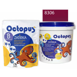 Двокомпонентна епоксидна фуга Octopus Zatirka колір рожево-малиновий 8306 1,25 кг