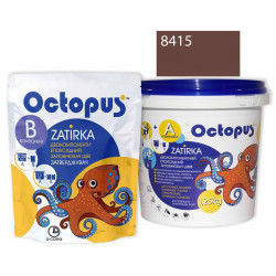 Двокомпонентна епоксидна фуга Octopus Zatirka колір коричнево-капучіно 8415 1,25 кг