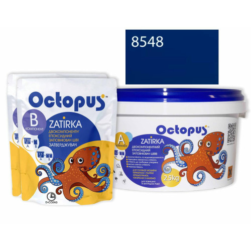 Двокомпонентна епоксидна фуга Octopus Zatirka колір блакитний 8548 2,5 кг