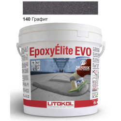 Епоксидна фуга Litokol Epoxyelite EVO c.140 двокомпонентна чорний графіт 5 кг