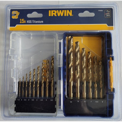 Набір свердел IRWIN HSS PRO TITANIUM (1,5-10 мм), 15шт.