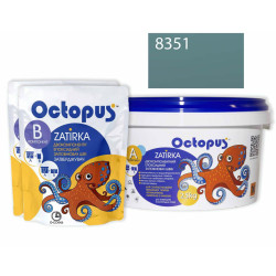 Двокомпонентна епоксидна фуга Octopus Zatirka колір сіро-зелений 8351 2,5 кг