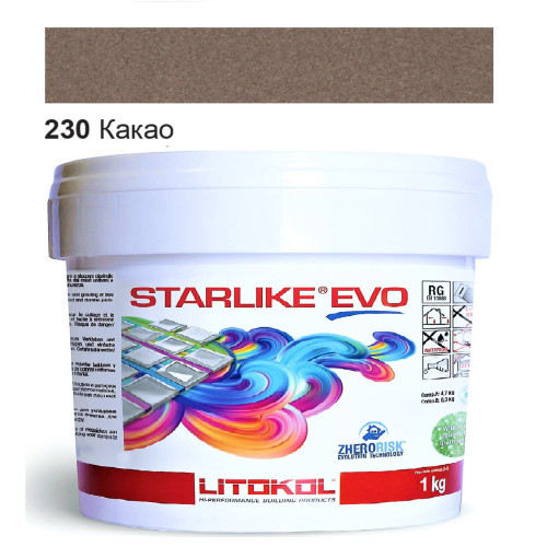 Епоксидна фуга Litokol Starlike EVO 230 какао (коричнева) 1 кг