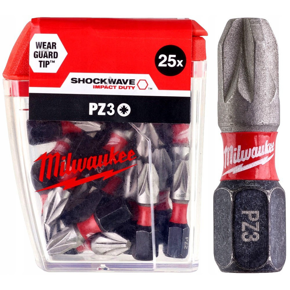 Насадка Milwaukee SHOCKWAVE PZ3 25 мм (25 шт.)