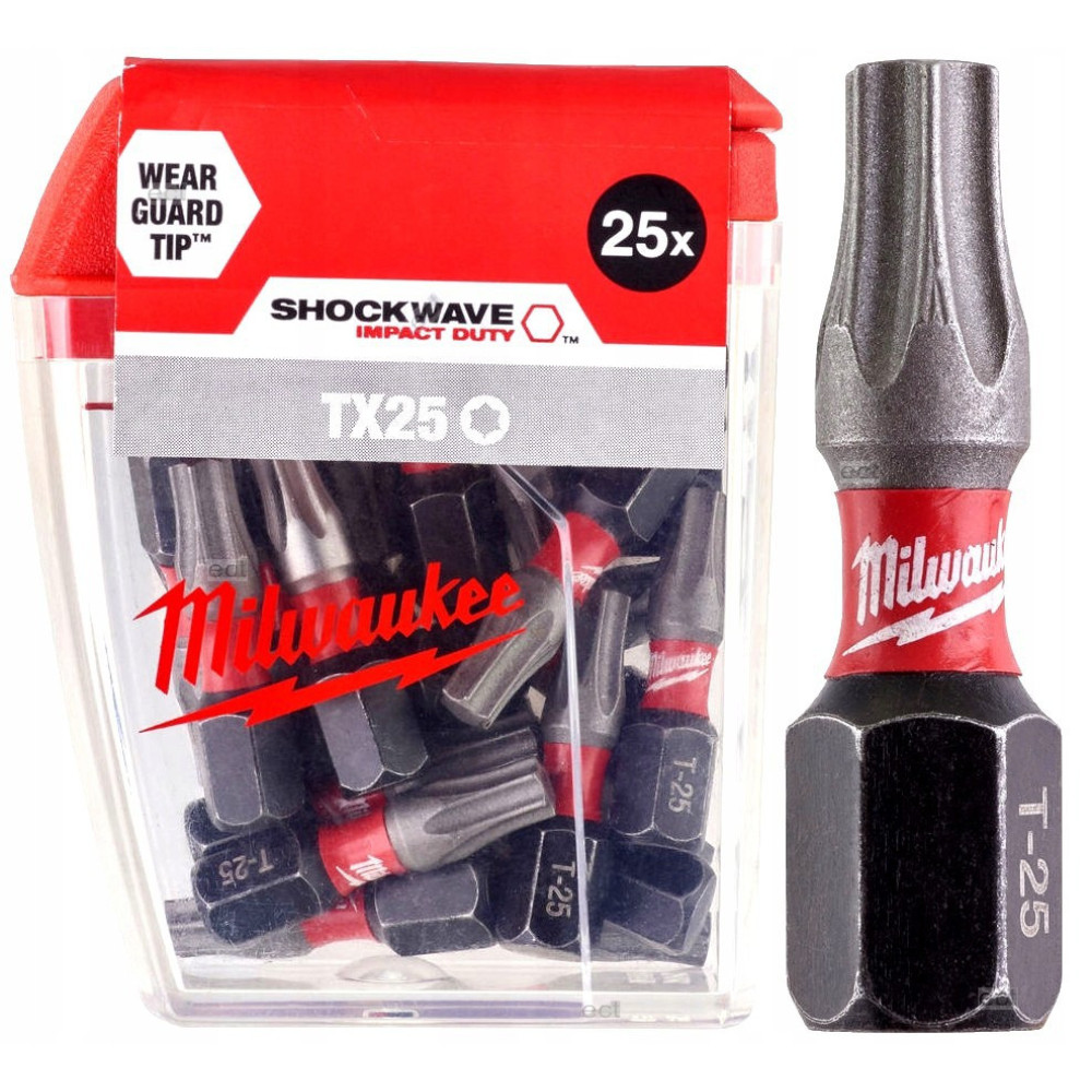 Насадка Milwaukee SHOCKWAVE TX25 25мм (25 шт)