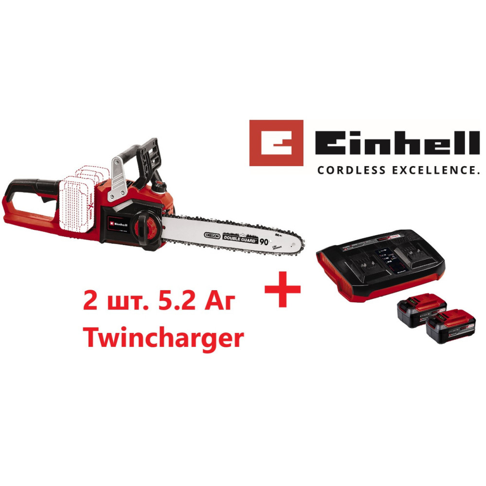 Пила цепная аккумуляторная Einhell GP-LC 36/35 Li Kit 2x5.2 Ah Twincharger