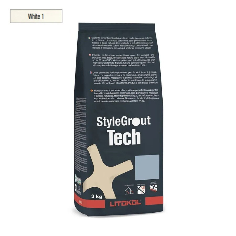 Цементна фуга StyleGrout Tech 0-20 (White 1) 3 кг