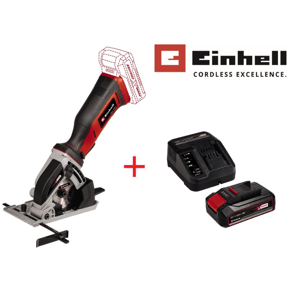 Мини-пила циркулярная аккумуляторная Einhell TE-CS 18/89 Li Kit 2.5 Ah