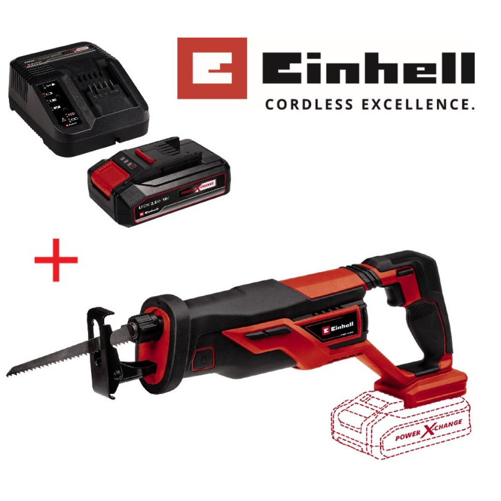 Пила сабельная аккумуляторная Einhell TE-AP 18/26 Li Kit 2.5 Ah