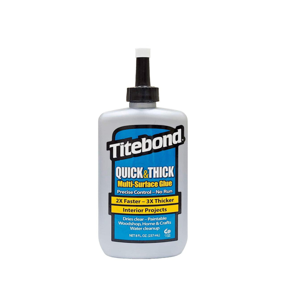 Швидкодіючий густий ПВА клей для дерева Titebond Quick & Thick Multi-Surface Glue D3, білий, 237 мл