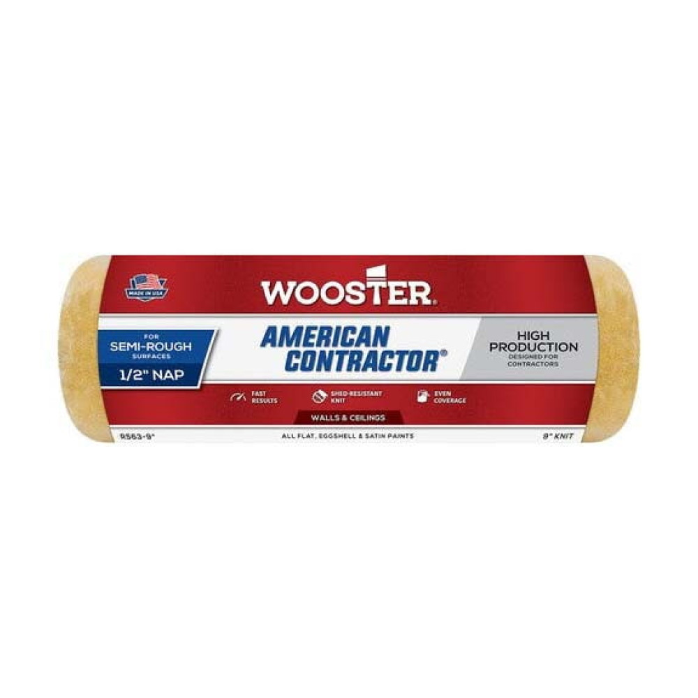 Малярний валик Wooster American Contractor (В'ЯЗАНИЙ) 23 см (9”) ворс 13 мм (1/2”)