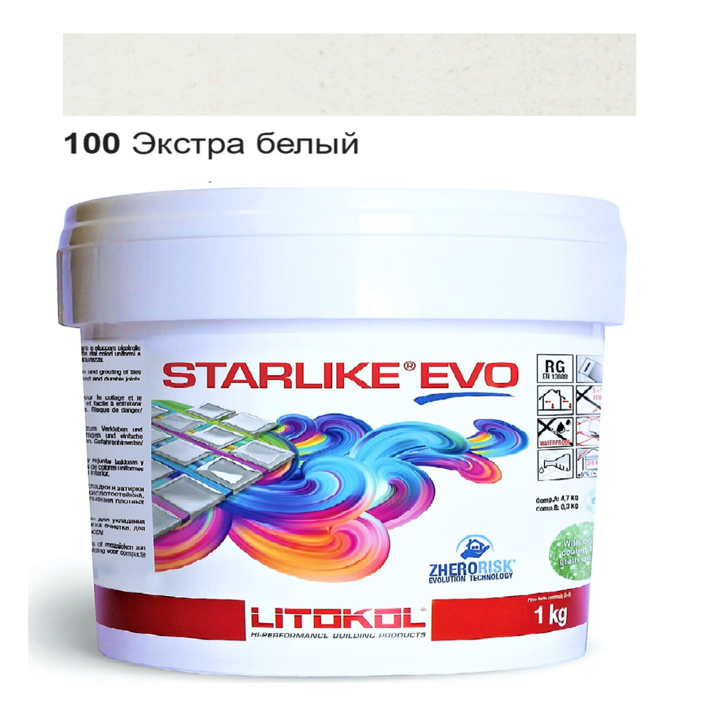 Епоксидна фуга Litokol Starlike EVO 100 екстра біла 1 кг