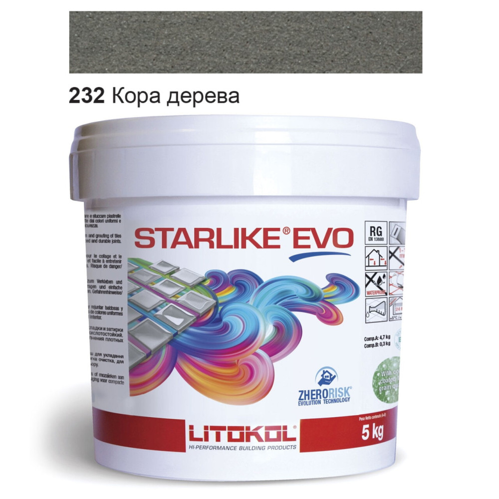 Епоксидна фуга Litokol Starlike EVO 232 кора дерева 5 кг