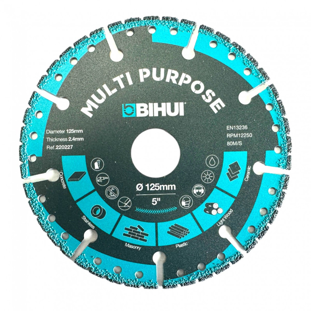 Диск алмазний BIHUI MULTI PURPOSE 125x2,4x22,23 мм