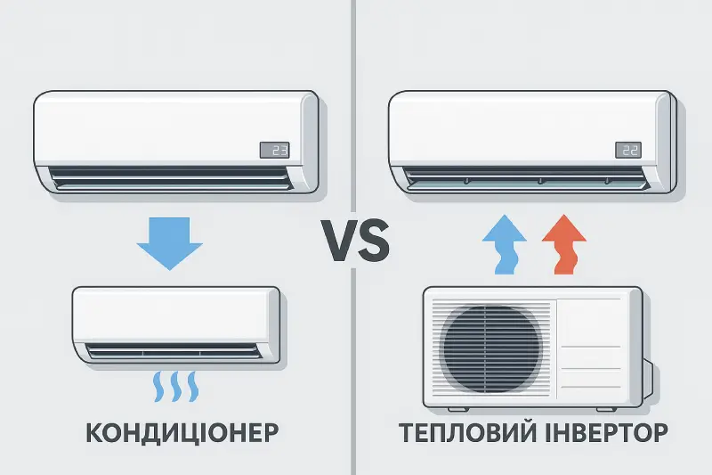 Кондиционер vs Тепловой инвертор