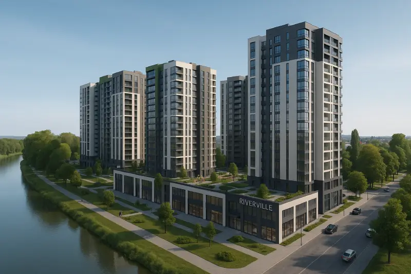 RIVERVILLE — сучасний житловий комплекс бізнес-класу в Ужгороді