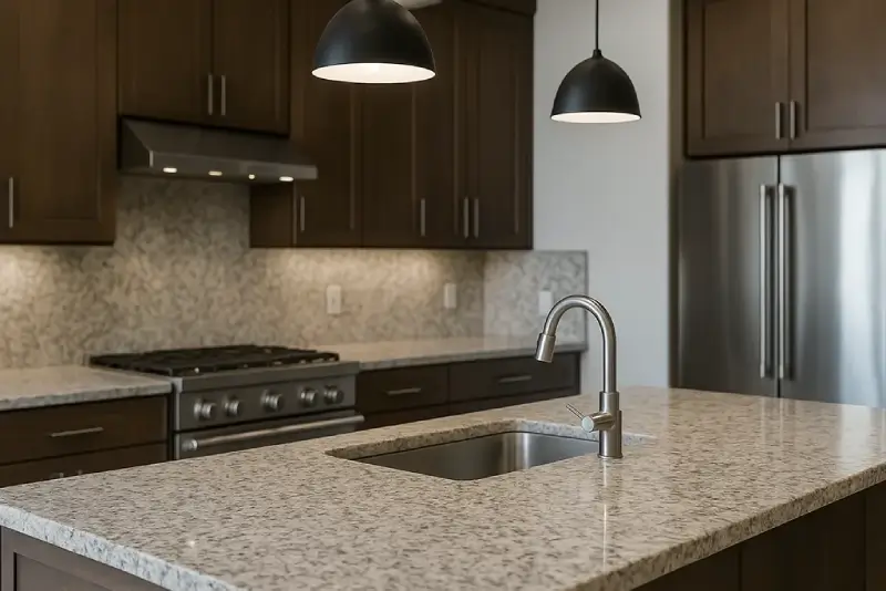 Гранит на кухне фото