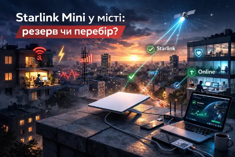 Starlink Mini у місті: резерв чи перебір?