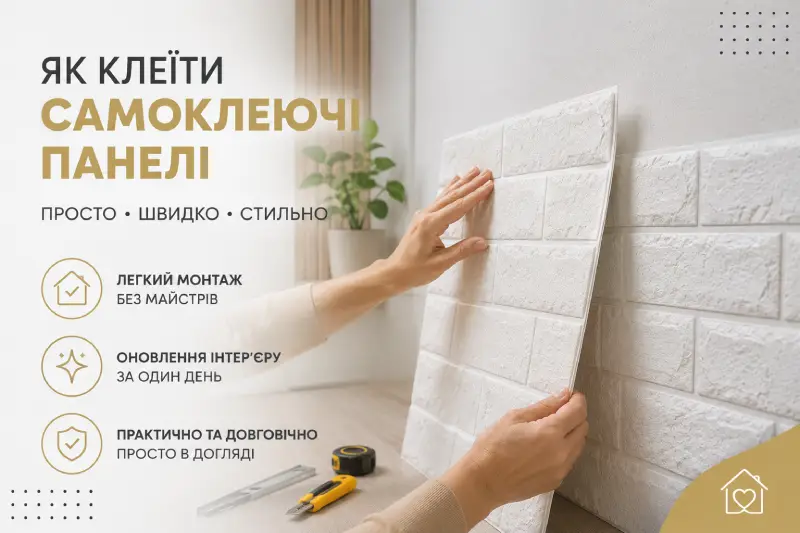 Як правильно клеїти самоклеючі панелі Як правильно клеїти самоклеючі панелі